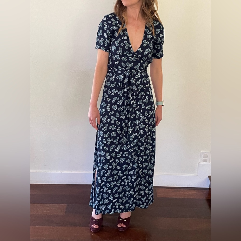 Reformation wrap maxi dress xs